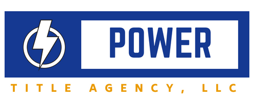 A blue and white logo of power agency